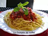 Receta Espaguetti con boloñesa de pollo