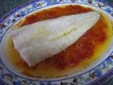 Receta Merluza con tomate (microondas)