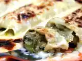 Receta Canelones de acelgas y champiñones