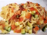 Receta Espaguetis en carbonara vegetal y jamón ibérico, receta