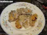 Receta Filetitos de pollo con trompetas de la muerte
