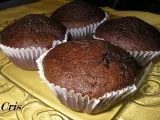 Receta Muffins de chocolate negro y blanco (thermomix).