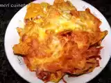 Receta Nachos ligeramente picantes con jamon y queso
