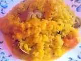 Receta Arroz con almejas y langostinos