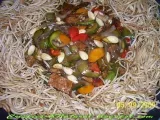 Receta Chaw mien: salteado chino de fideos, verduras, tofú y almendras