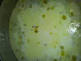 Receta Sopa de puerros con patatas y almendras