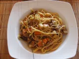 Receta Espaguetis con vieras sin sal