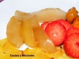 Receta Frutas al almíbar de champán, receta