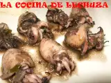 Receta Receta gallega: choquitos de redondela en su tinta