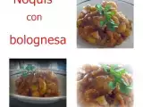 Receta Ñoquis con bolognesa de pollo