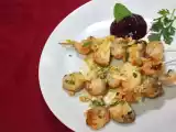 Receta Brochetas thai de gambas