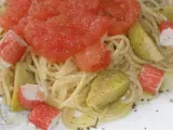 Receta Spaguetti con coles de bruselas y bocas de mar