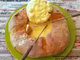 Receta Pan relleno de quesos