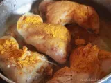 Receta Pollo al curry con guarnicion de frutas