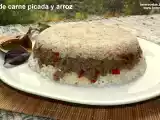 Receta Molde de carne picada y arroz.