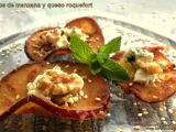 Receta Chips de manzana y queso roquefort