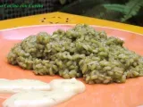 Receta Arroz verde cremoso o rissotto verde con espinacas y guisantes