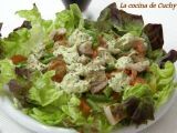 Receta Ensalada de pollo con mayonesa al pesto