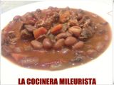 Receta Judías pintas con carne magra (olla rápida)