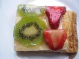 Receta Tarta de hojaldre con frutas y crema pastelera