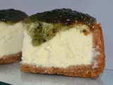 Receta Tarta de queso y mermelada de violetas