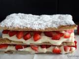 Receta Milhojas de fresas, crema y nata