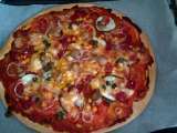 Receta Pizza primavera con jamón serrano