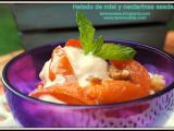 Receta Helado de miel y nectarinas asadas