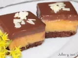 Receta Cuadraditos de naranja y chocolate