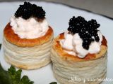 Receta Vol-au-vants rellenos de mousse de salmón