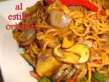 Receta Fideos con hortalizas al estilo oriental