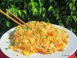 Receta Fideos de arroz chinos salteados