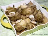 Receta Alcachofas guisadas con patatas y almejas