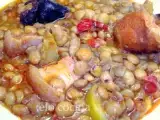Receta Lentejas, compangu y pisto