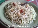 Receta Espaguetis salteados al ajillo