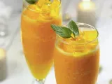 Receta Sorbete de mandarina y gelatina de mango