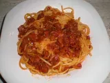 Receta Espaguetis con bacon y pimentón