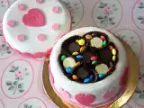 Receta Tarta fondant caja de bombones