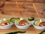 Receta Trucha ahumada con pepino y salsa tartara