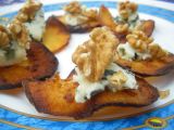 Receta Chips de manzana caramelizada con roquefort y nueces