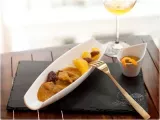 Receta Secreto ibérico con salsa de naranja y dátiles