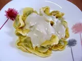 Receta Tortellini con bechamel al roquefort