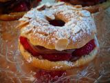 Receta Paris-brest de crema de praliné y fresas