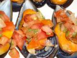 Receta Mejillones al vapor con pico de gallo