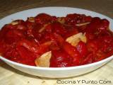 Receta Pimientos asados al ajillo