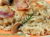 Receta Arroz al horno con champinones