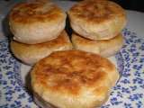 Receta English muffins, bollos ingleses sin horneado