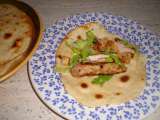 Receta Wrap de tortillas de trigo caseras con pollo especiado