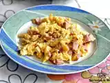 Receta Revuelto de jamón de york y queso