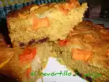 Receta Bizcocho de naranja con papaya y gotitas de choco